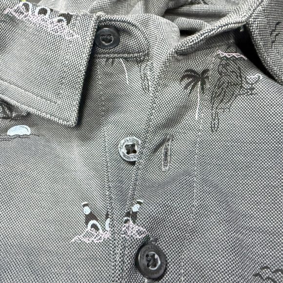 Travis Mathew Ensenada Polo Heather Dark Gray Golf Polo -1MY119 -Men’s Size: XXL - Picture 7 of 12